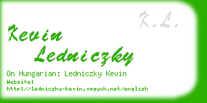 kevin ledniczky business card